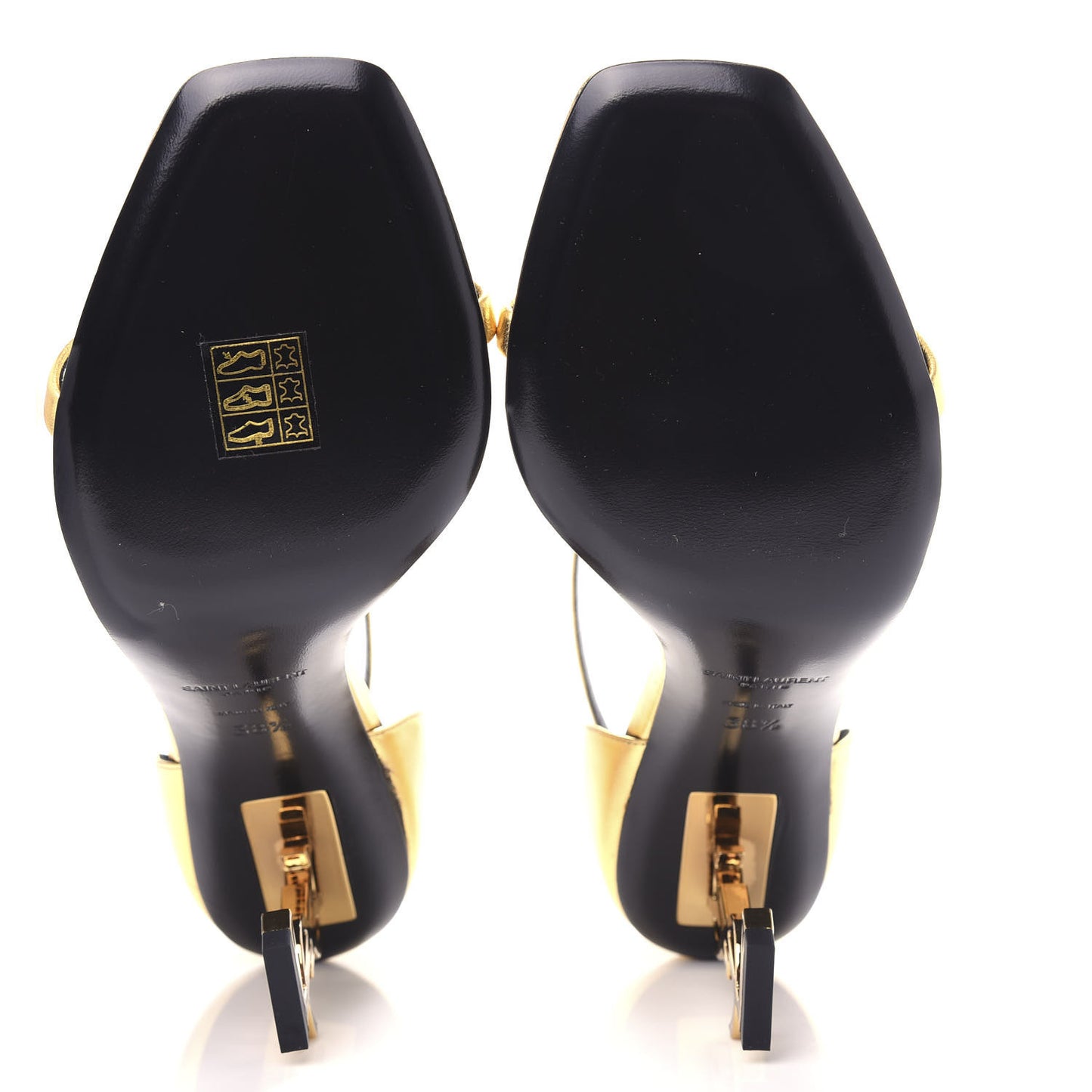 Calfskin Opyum 85 Sandals 38.5 Oro