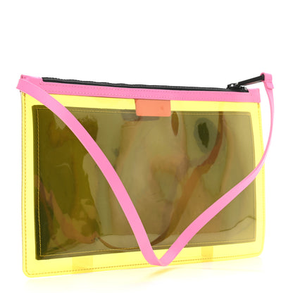 Versace Vinyl Rubber Calfskin 90s Logo Pouch Multicolor 3 of 7