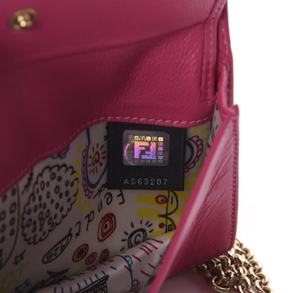 Fendi Nappa Logo Embossed Wallet On Chain Fuxia 9 of 13