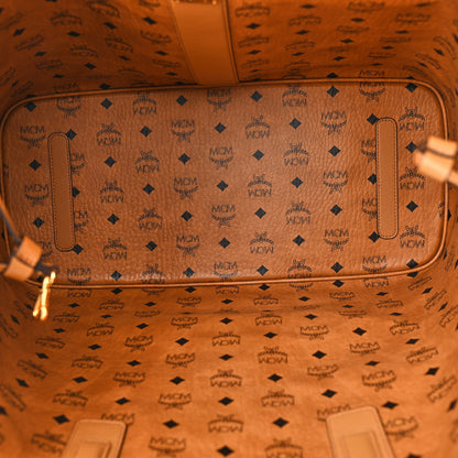 MCM Visetos Large Liz Reversible Shopper Tote Cognac 9 of 16