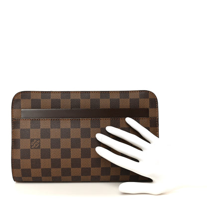Louis Vuitton Damier Ebene Pochette Saint Louis Clutch 2 of 8