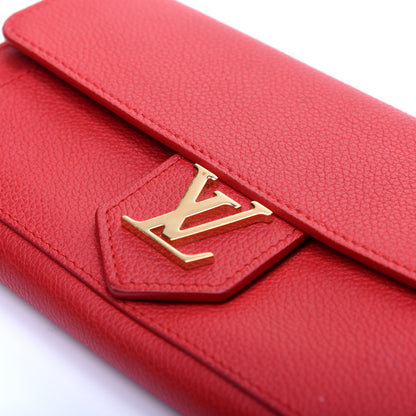 Louis Vuitton Calfskin Lockme Wallet Dahlia 11 of 11