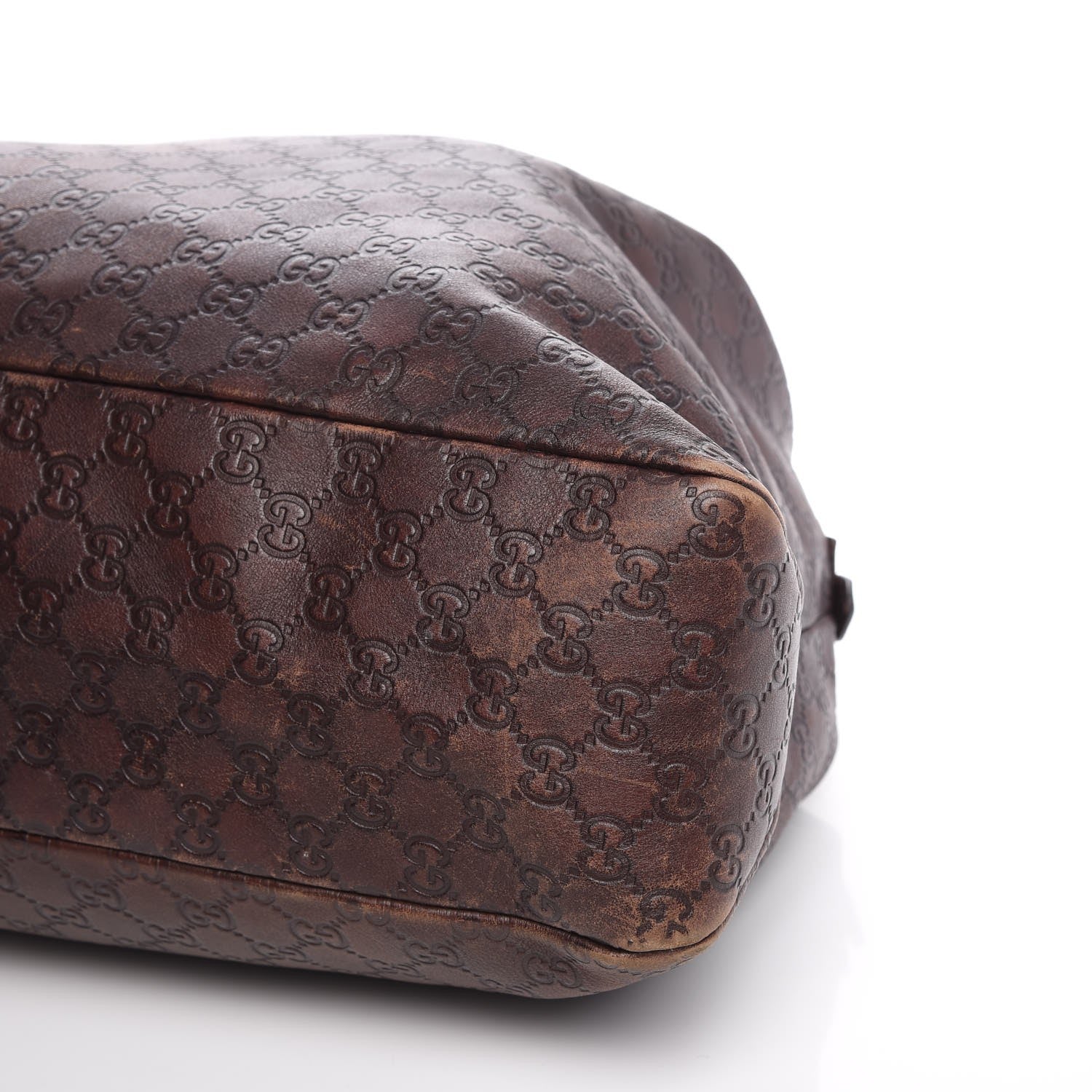 Gucci Guccissima Large Horsebit Chain Hobo Chocolate Brown 14 of 15