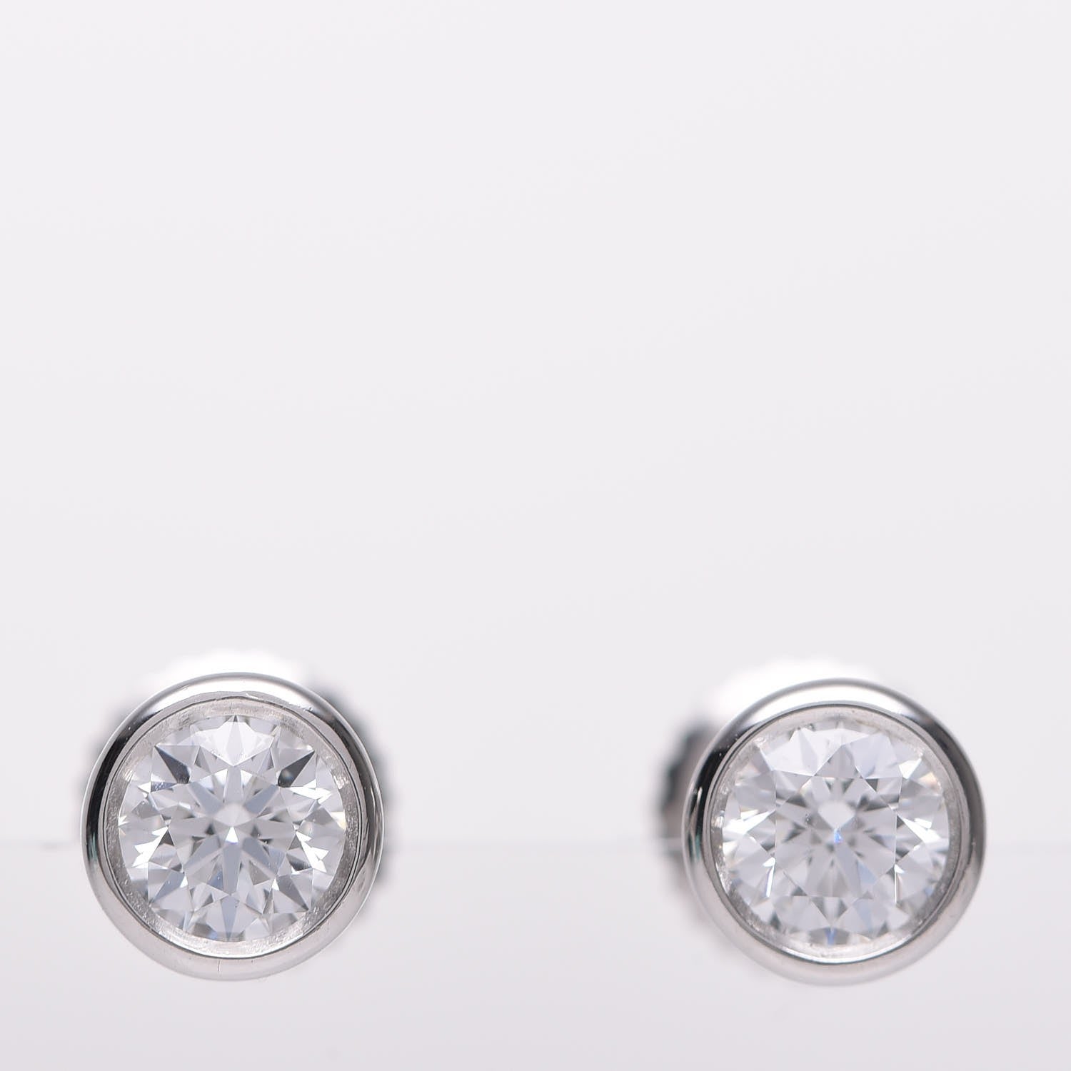 Tiffany Platinum Diamond .50ctw Elsa Peretti Diamonds By The Yard Earrings 5 of 5