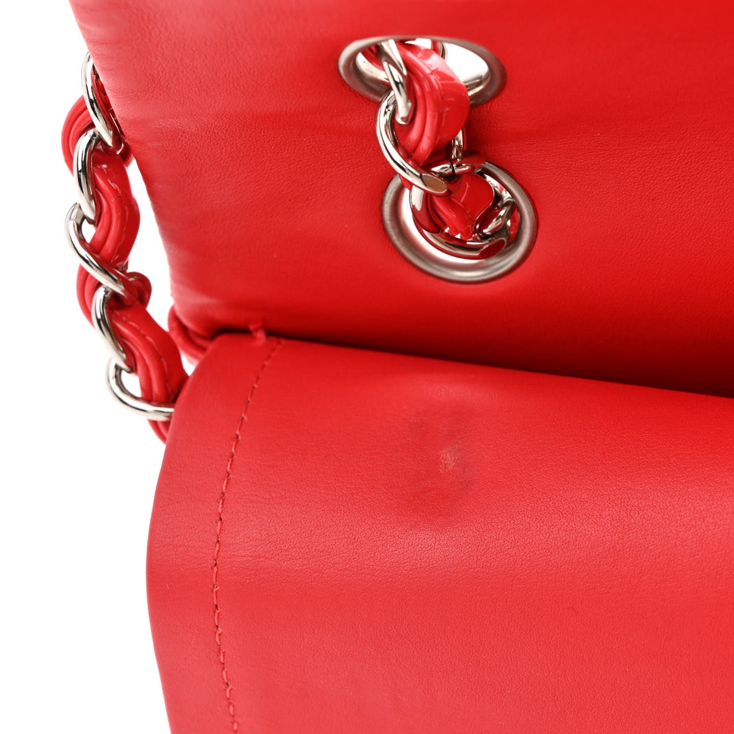 Patent Quilted Medium Double Flap Pink