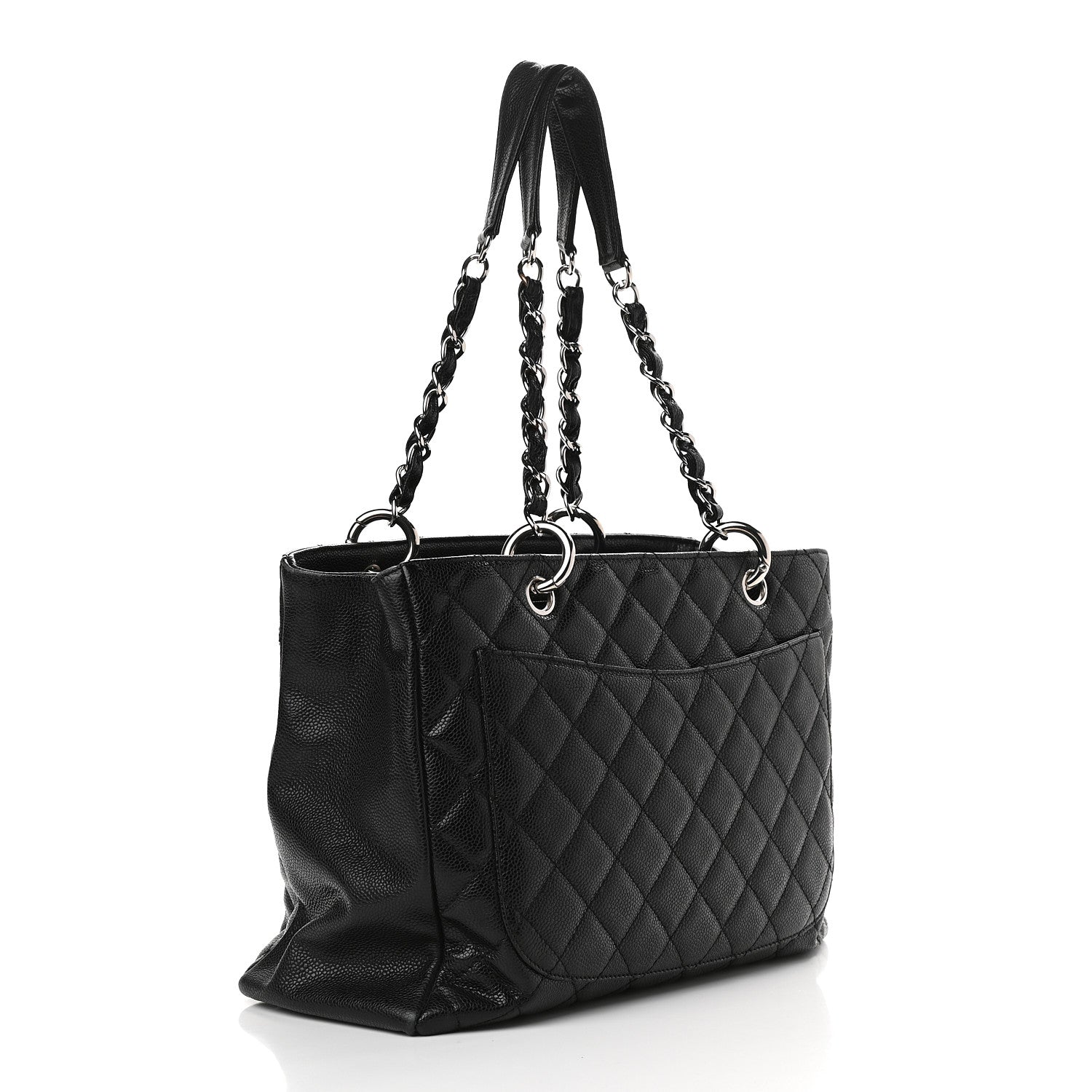 Chanel Caviar Quilted Grand Shopping Tote GST Black 3 of 10