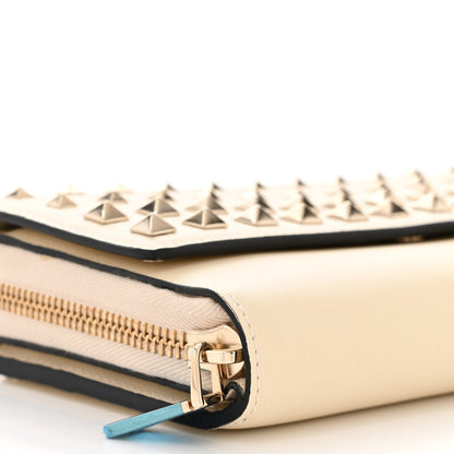 Valentino Garavani Vitello Rockstud Carry Secrets Continental Wallet On Chain Light Ivory 12 of 14