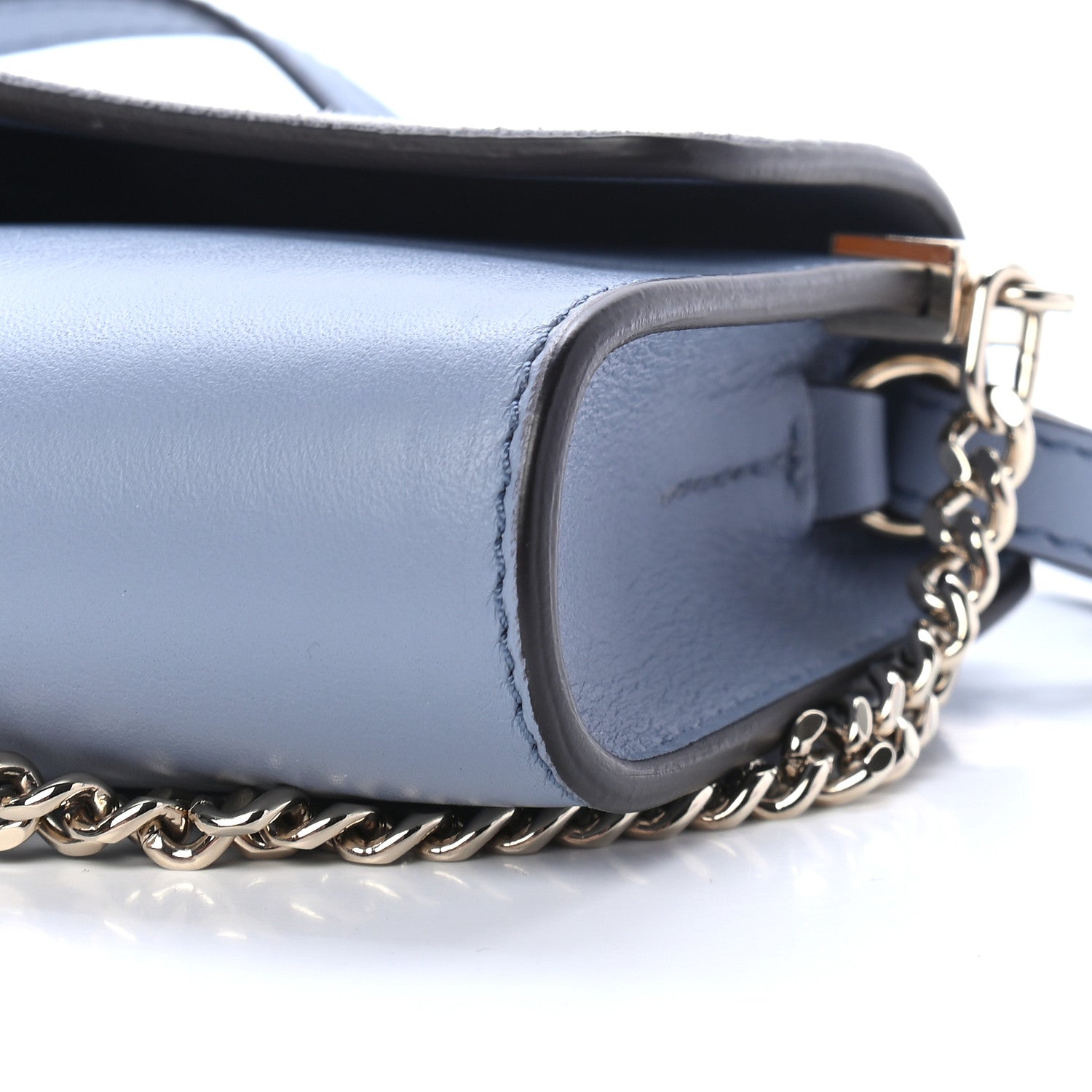 Chloe Suede Calfskin Mini Faye Shoulder Bag Washed Blue 8 of 8