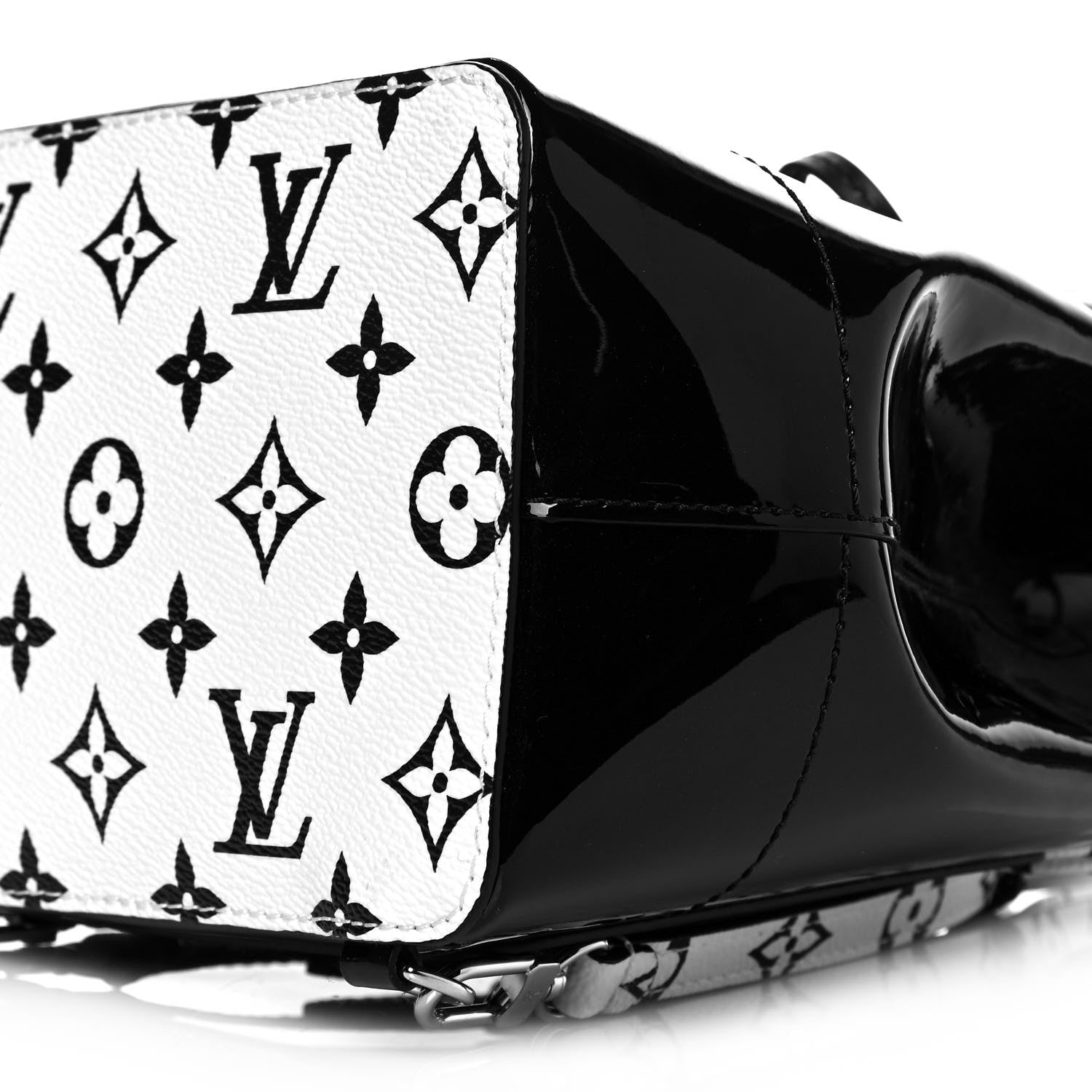 Louis Vuitton Patent Monogram Hot Springs Backpack Black White 16 of 17