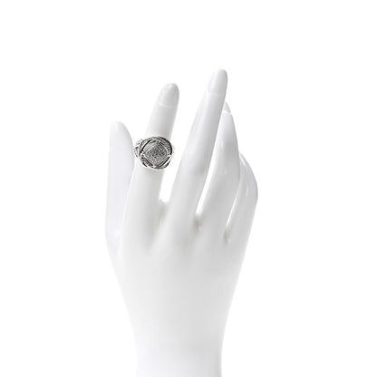 David Yurman Sterling Silver Pave Diamond 11mm Infinity Ring 51 5.75 2 of 4