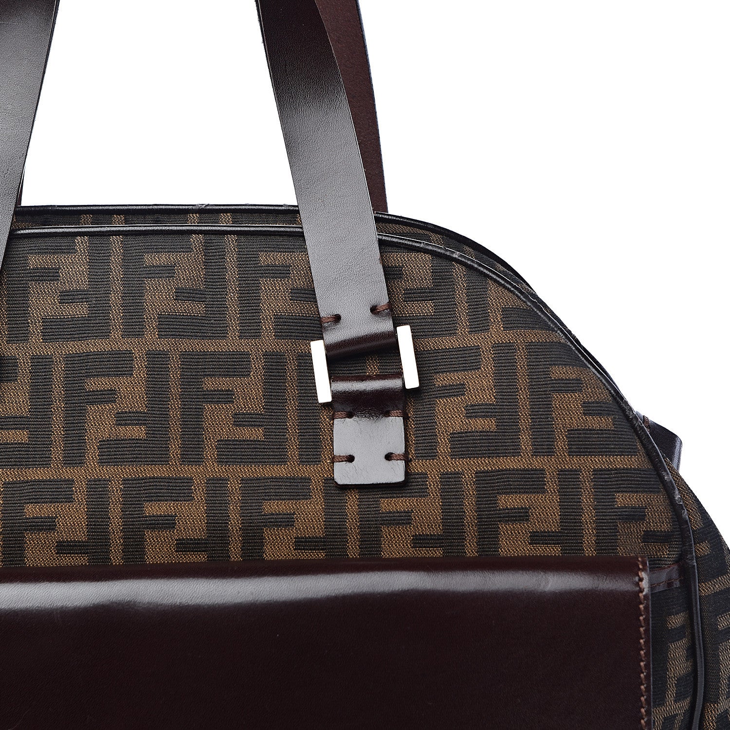 Fendi Zucca Pocket Shoulder Bag Tobacco 17 of 17