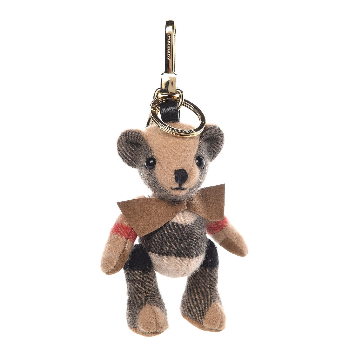 Cashmere House Check Thomas Bear Bag Charm Camel Gold