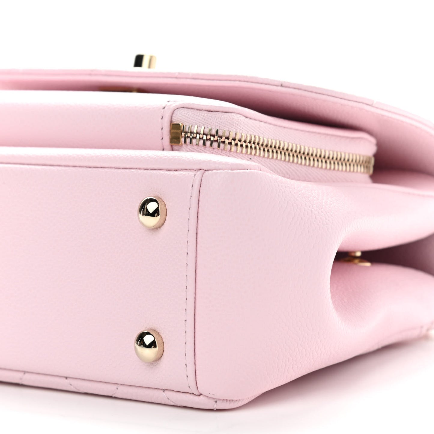 Caviar Quilted Small Business Affinity Flap Light Pink