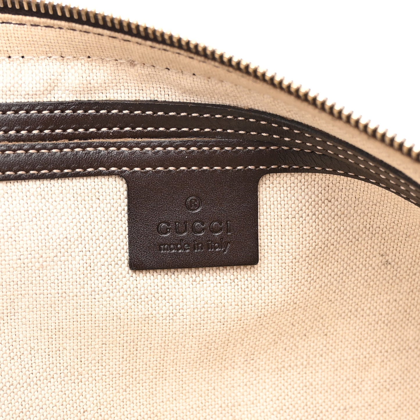 GG Supreme Monogram Belt Bag Dark Brown