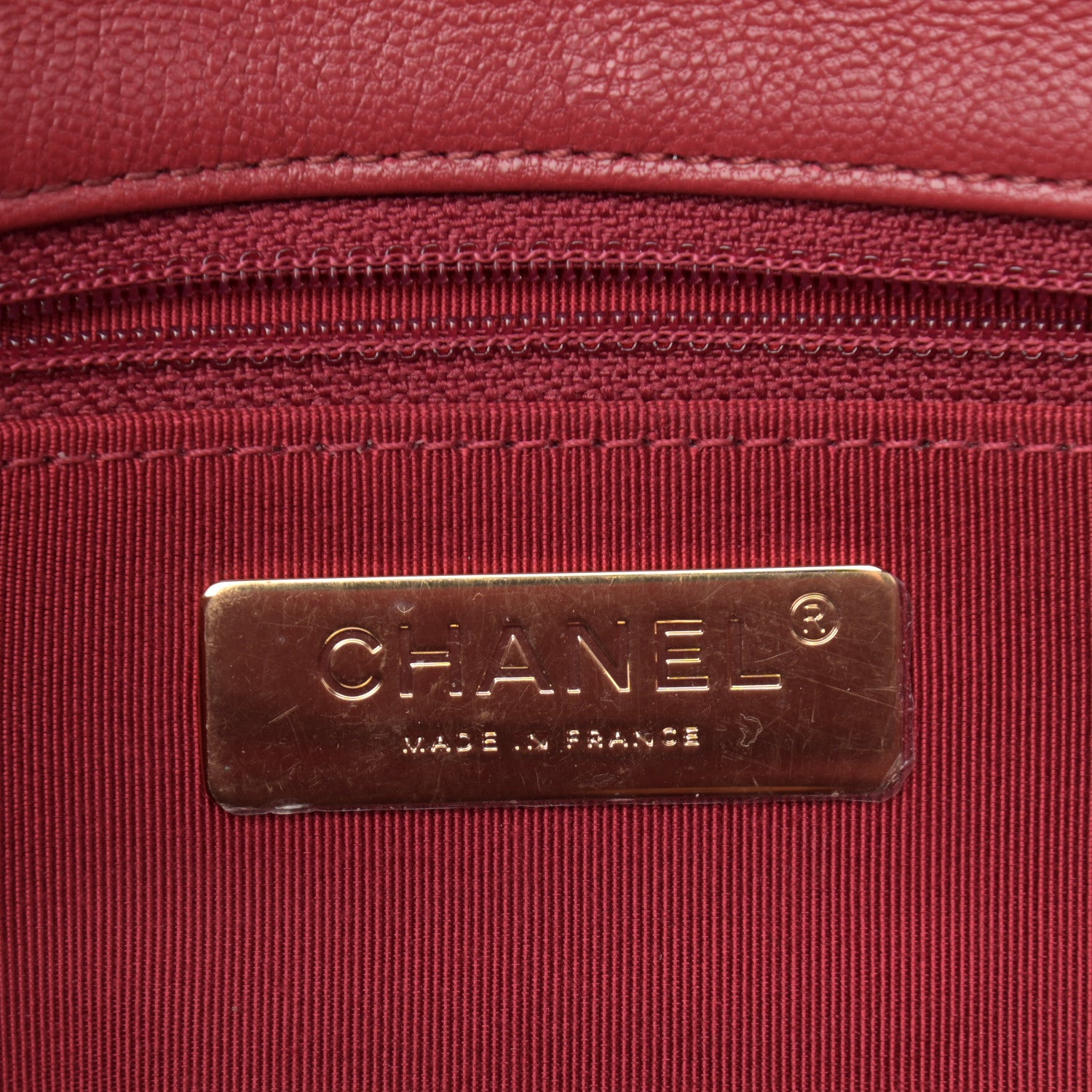 Chanel Goatskin Quilted Large Chanel 19 Flap Red 6 of 11