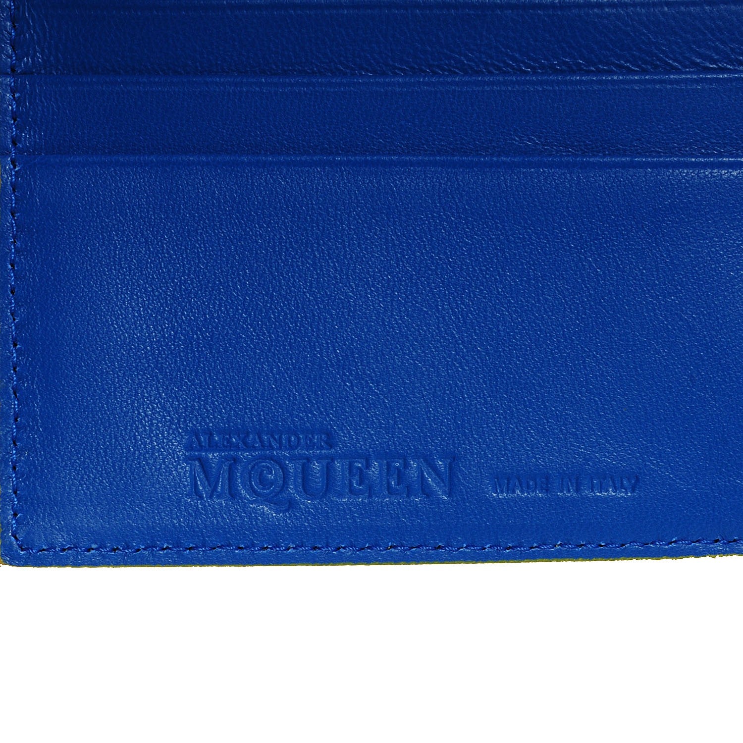 Alexander McQueen Leather Embossed Ribcage Billfold Wallet 6 of 7