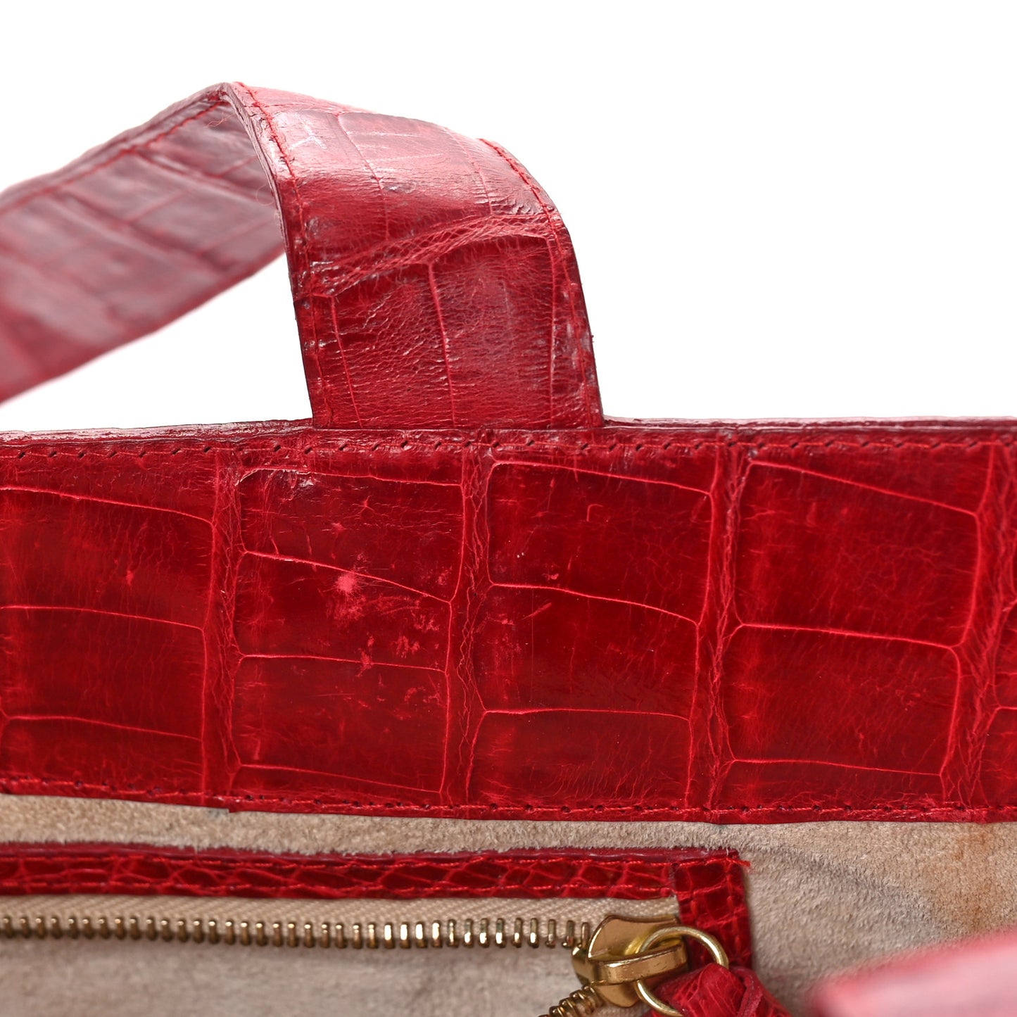 Crocodile Shoulder Bag Red