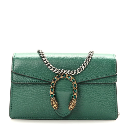Gucci Dollar Calfskin Crystal Super Mini Dionysus Shoulder Bag Emerald 1 of 8