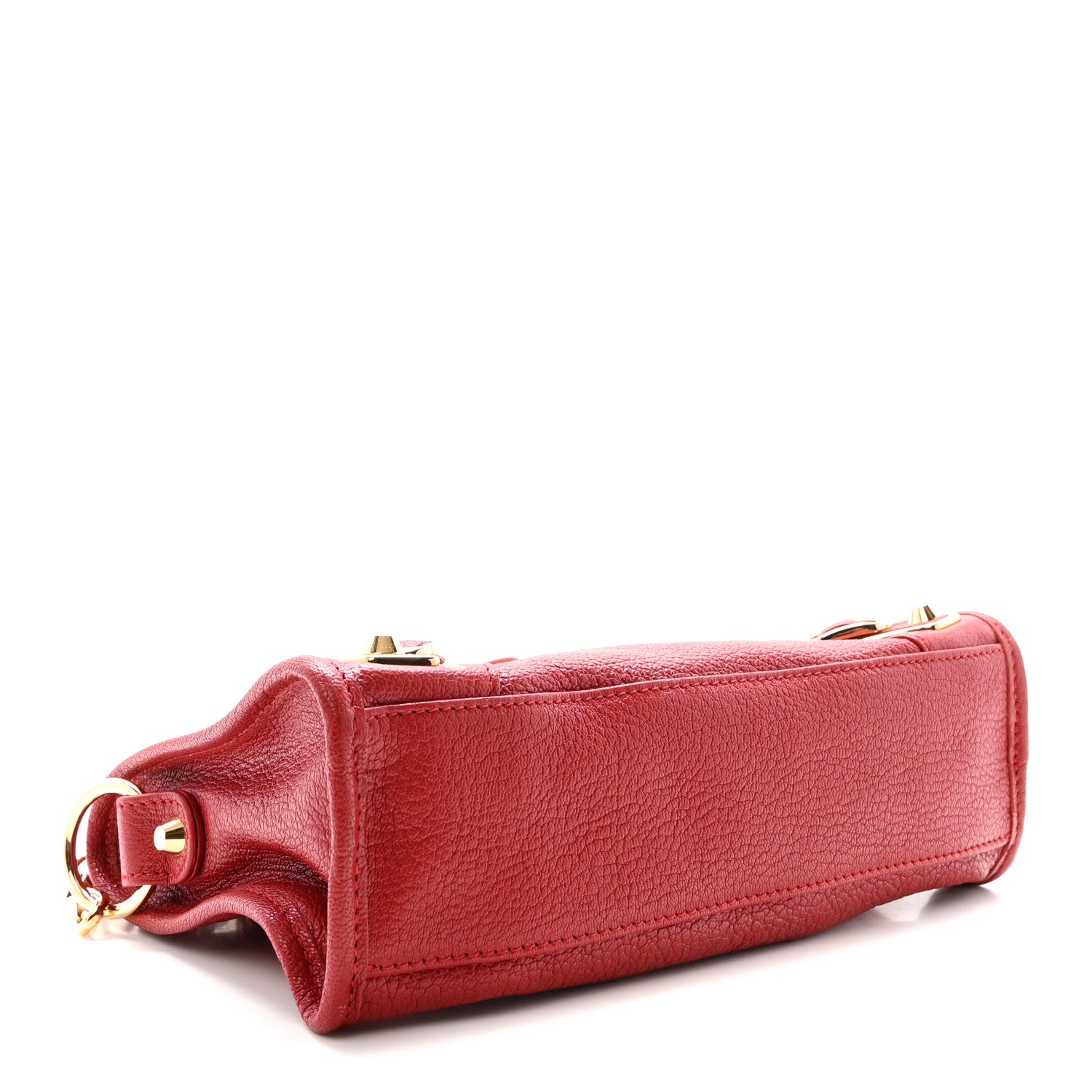 Balenciaga Chevre Gold Metallic Edge Hardware Mini City Rouge Groseille 5 of 11