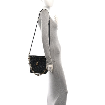 Louis Vuitton Lambskin Embossed Monogram Coussin Bucket Black Black 2 of 9