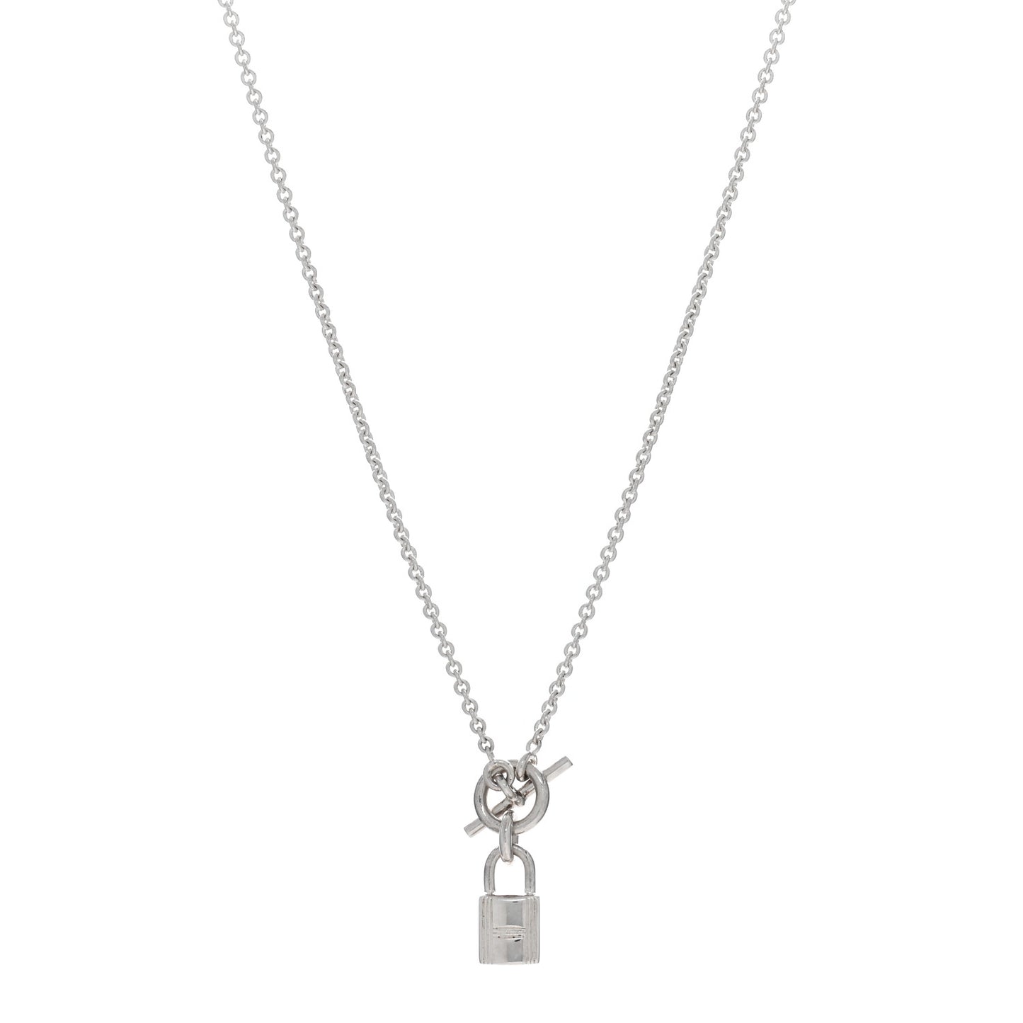 Sterling Silver Cadenas Kelly Lock Pendant Necklace