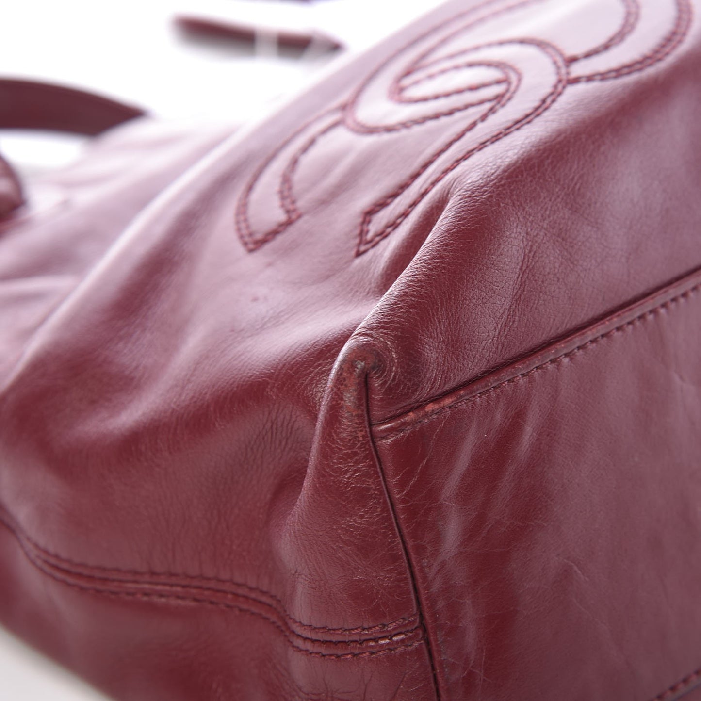 Calfskin CC Shoulder Bag Red