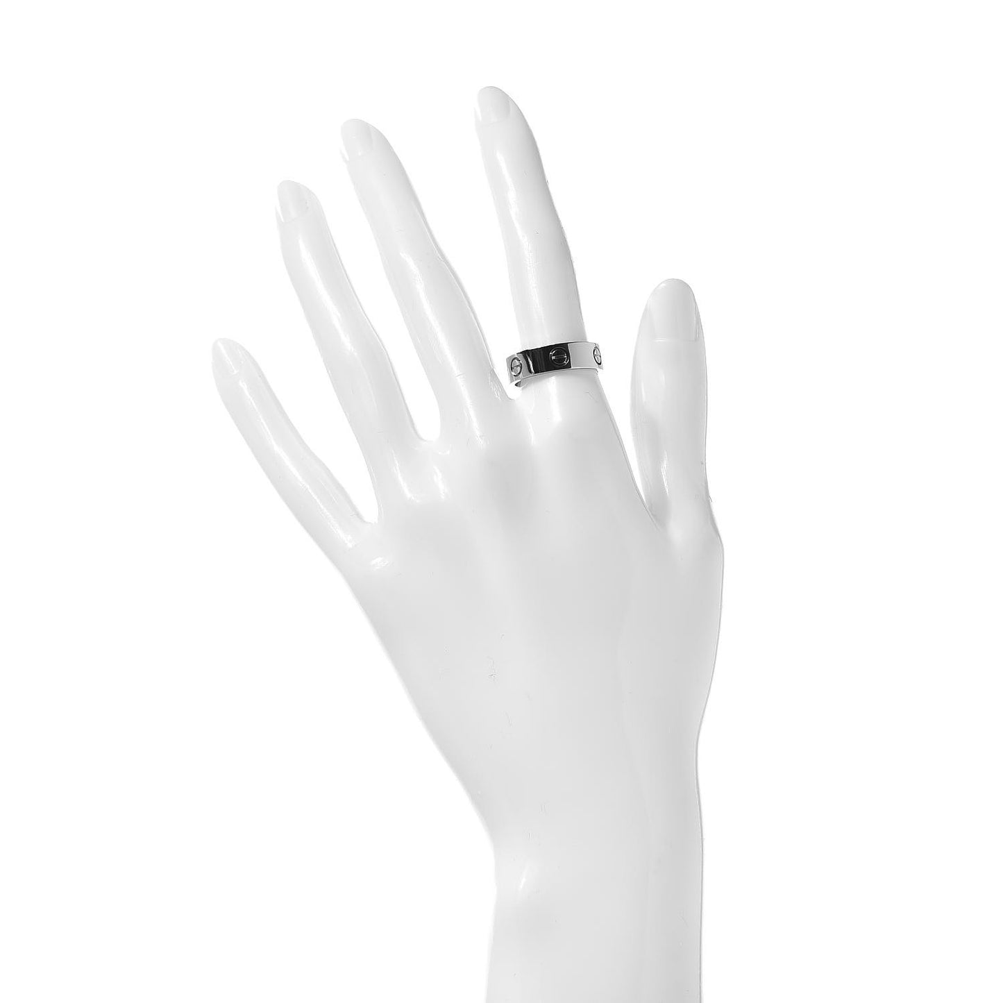 18K White Gold 5.5mm LOVE Ring 54 6.75