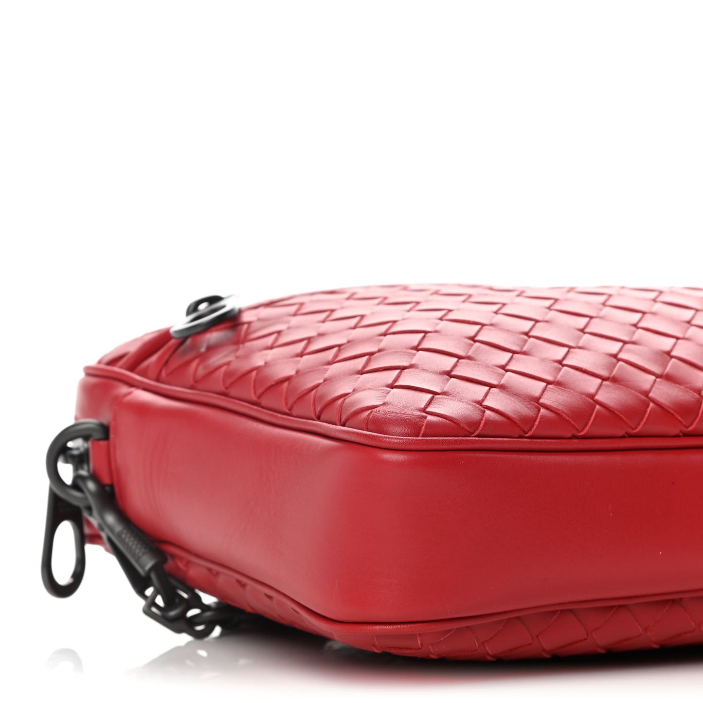 Nappa Intrecciato Document Case China Red