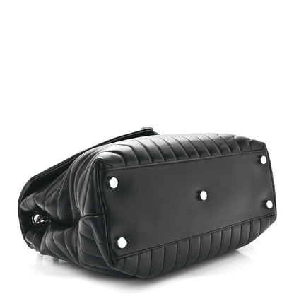 Saint Laurent Calfskin Y Quilted Monogram Large Loulou Chain Satchel Black 4 of 13
