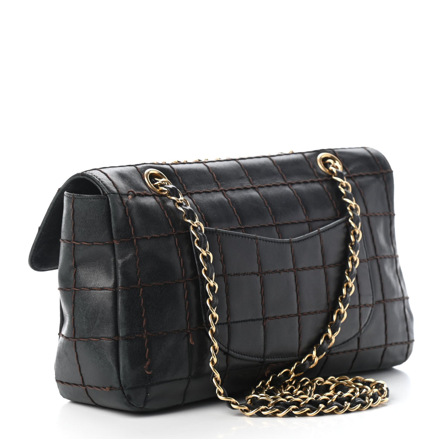 Chanel Lambskin Contrast Stitched Single Flap Black 3 of 11