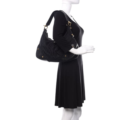 Gucci Monogram Medium Jockey Hobo Black 2 of 10