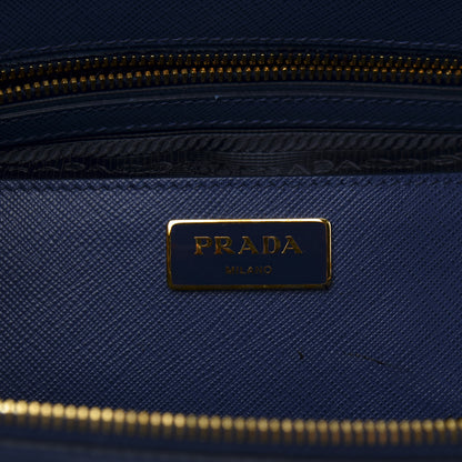Prada Saffiano Medium Galleria Double Zip Tote Bluette 9 of 15
