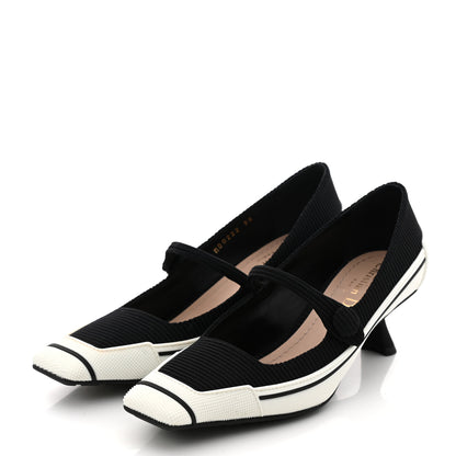 Christian Dior Technical Canvas Rubber D-Motion 55mm Pumps 35 Black 3 of 9