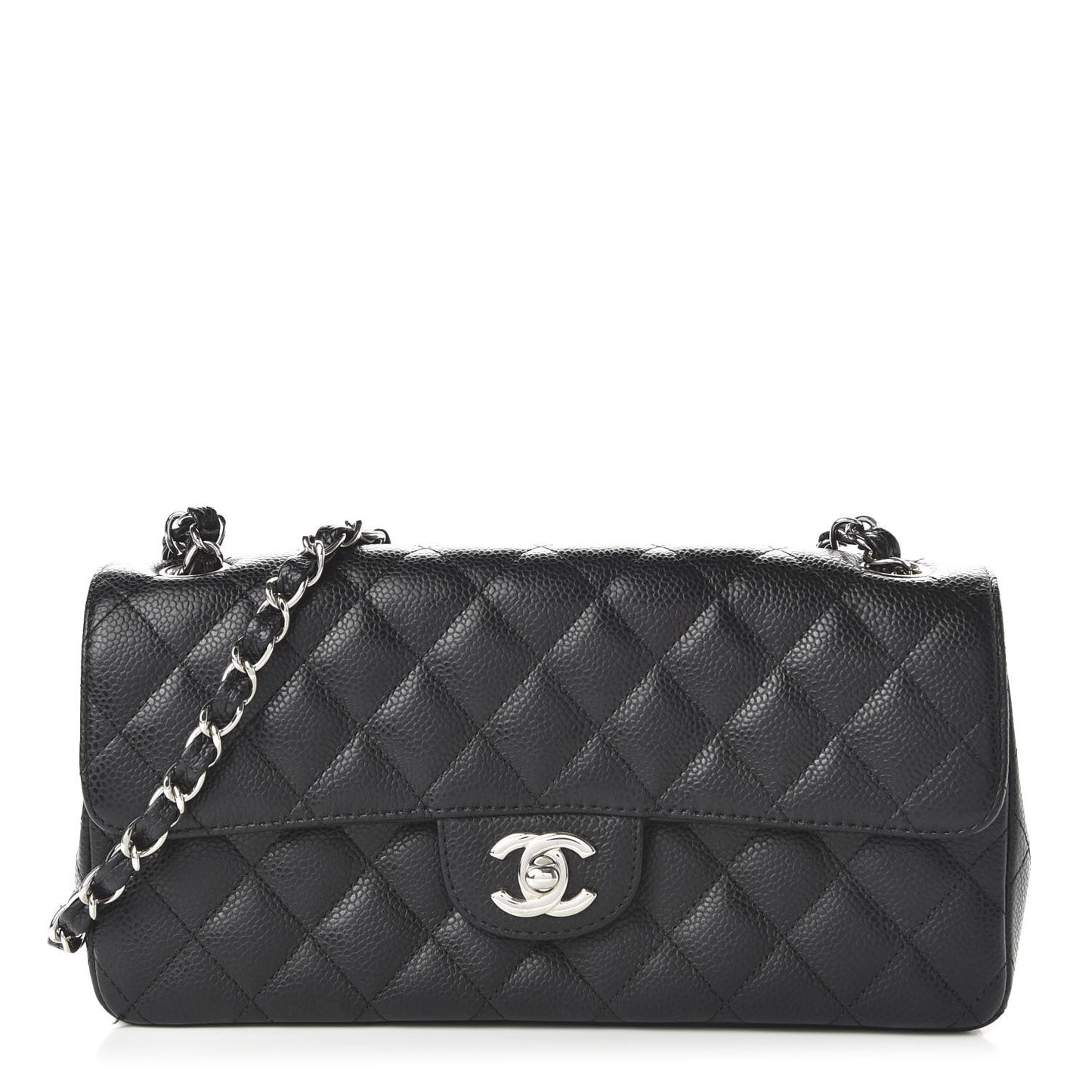 Caviar Quilted East West Flap Black