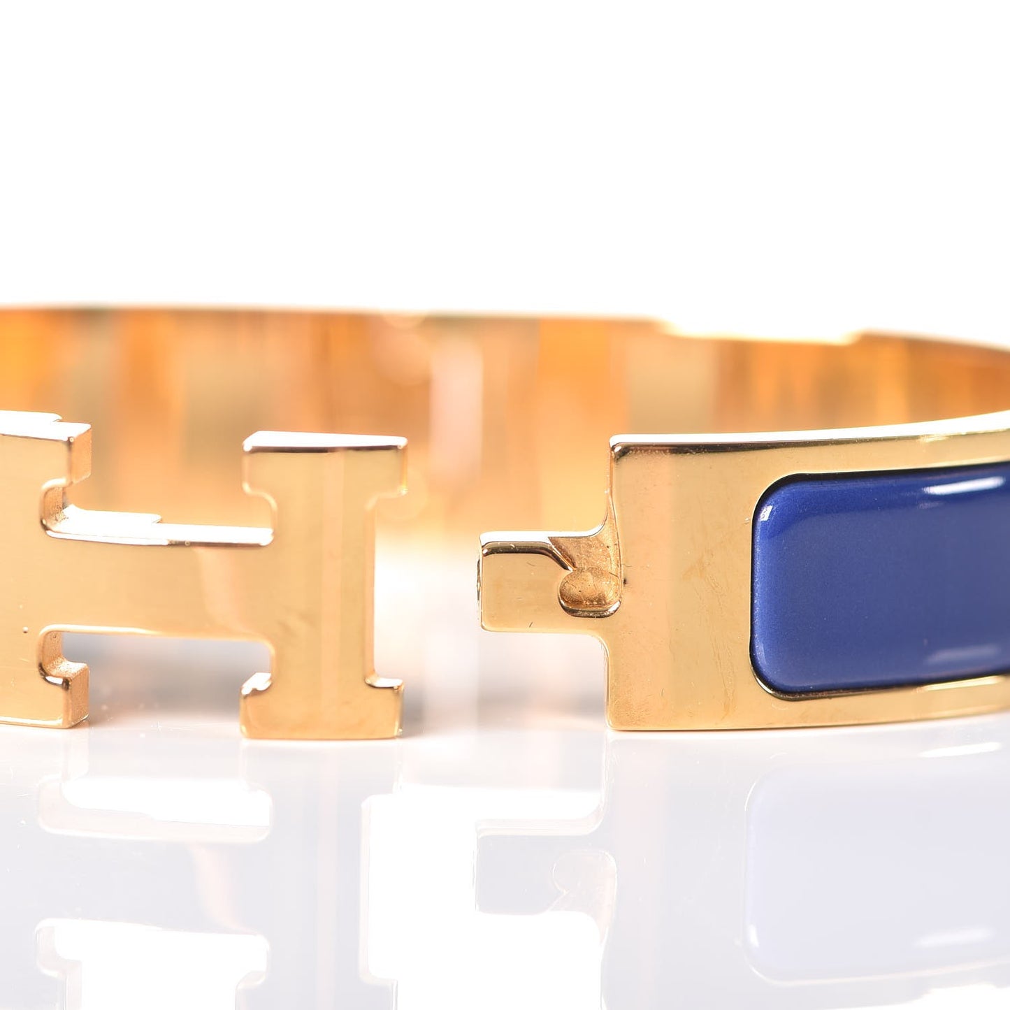 Enamel Narrow Clic Clac H Bracelet PM Bleu Royal