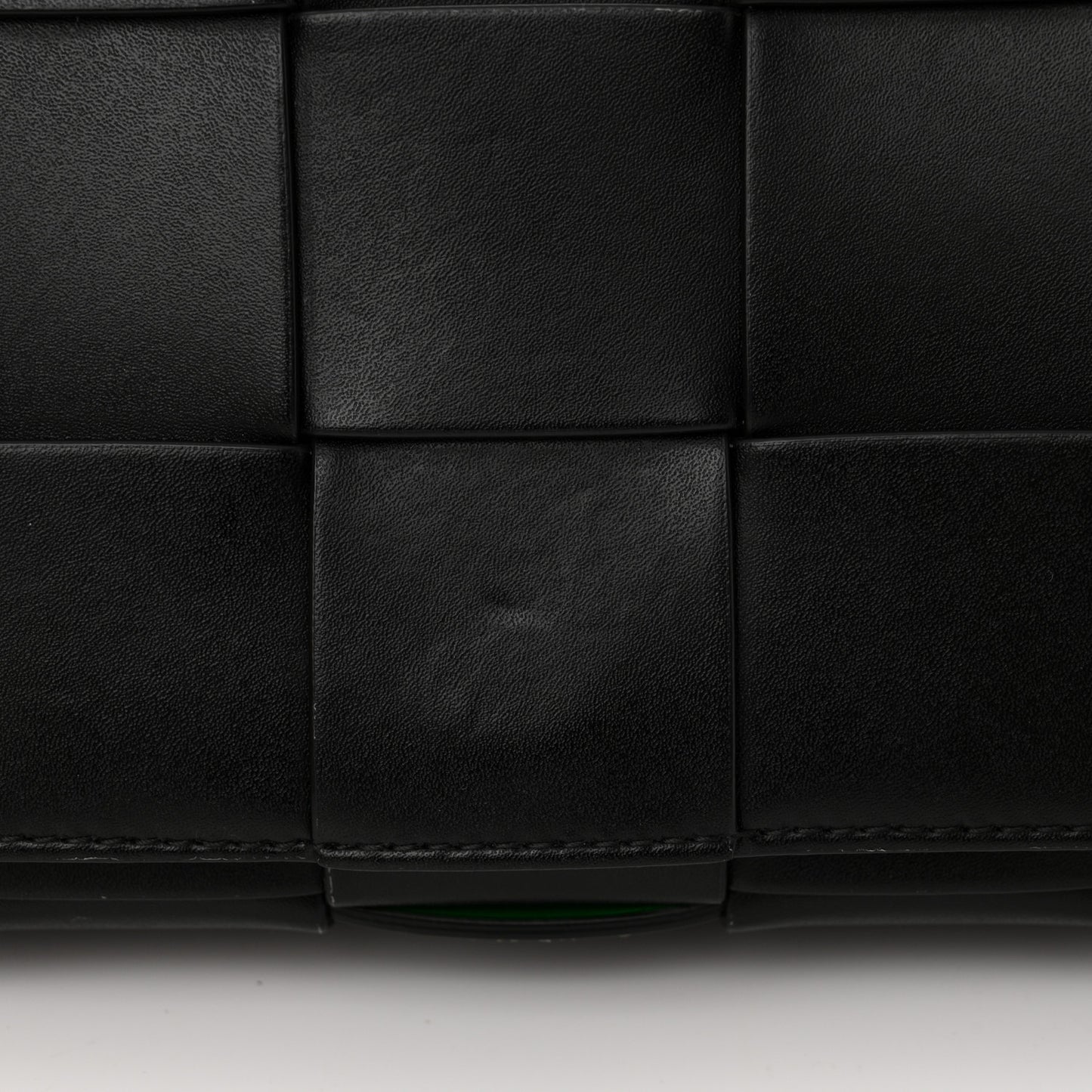 Lambskin Maxi Intrecciato Cassette Crossbody Bag Black