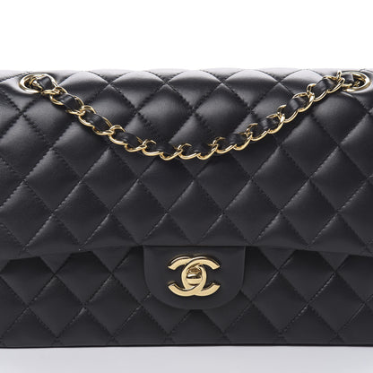 Chanel Lambskin Quilted Medium Double Flap Black 8 of 14
