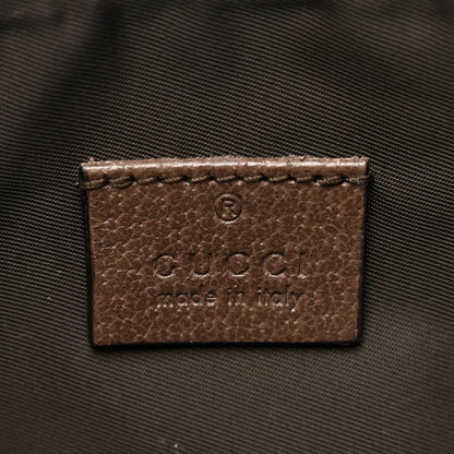 Gucci GG Supreme Monogram Textured Calfskin Web Large Ophidia Cosmetic Case Beige Ebony New Acero 6 of 7
