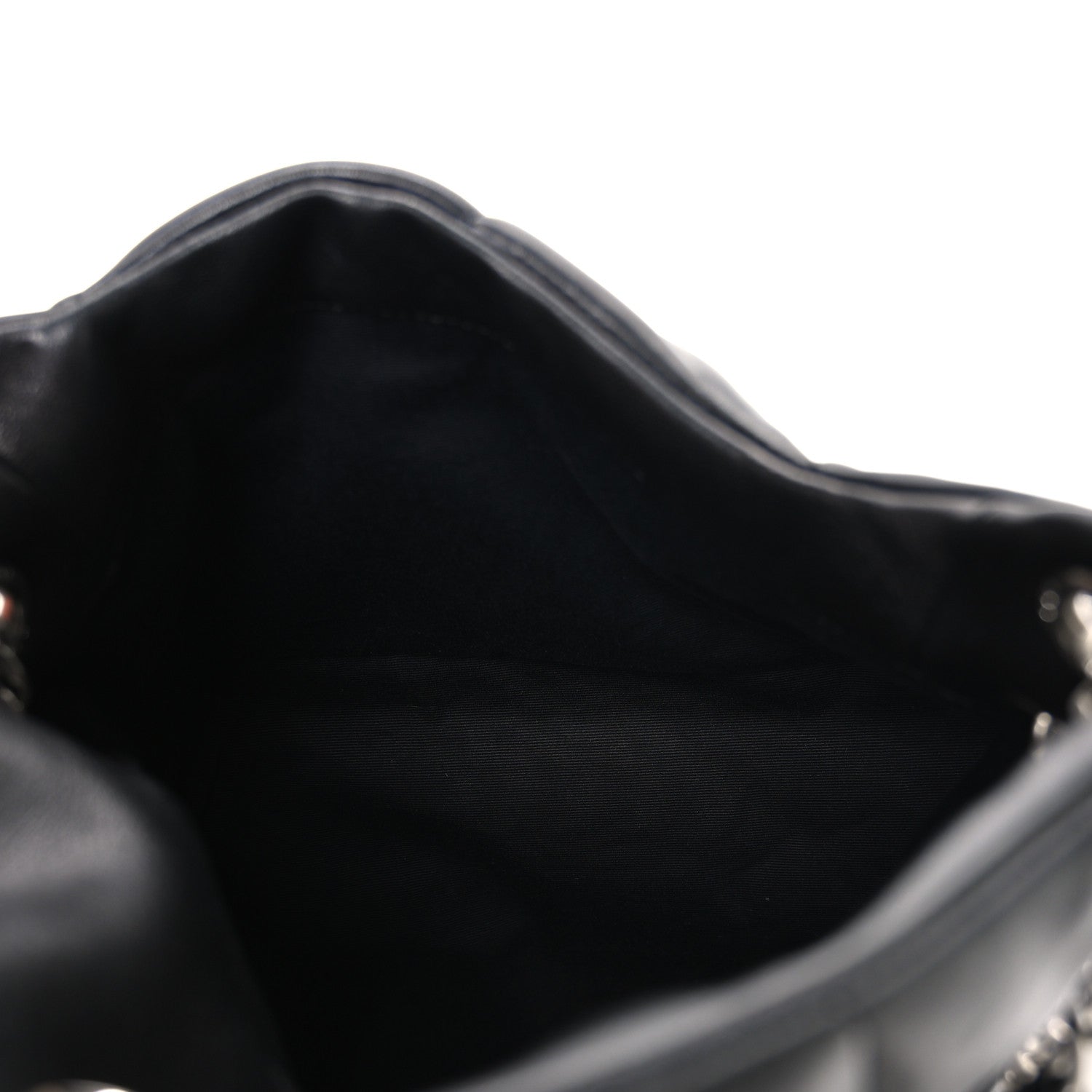 Saint Laurent Lambskin Quilted Small Loulou Puffer Monogram Chain Satchel Black 5 of 10