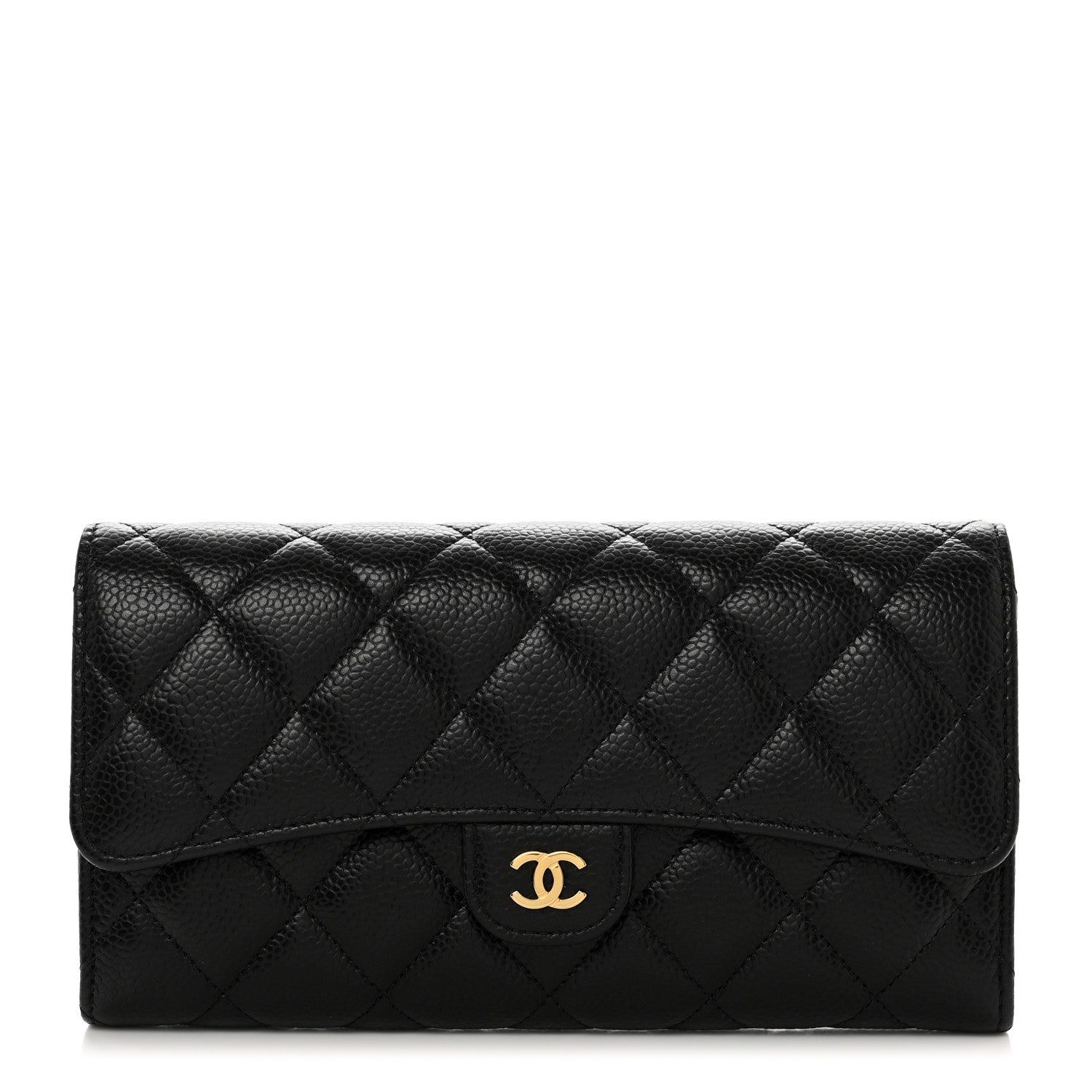 Chanel Caviar Quilted Large Flap Wallet Black 1 of 8