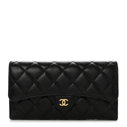 Chanel Caviar Quilted Large Flap Wallet Black 1 of 8