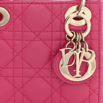 Christian Dior Lambskin Cannage Micro Lady Dior Red 8 of 12