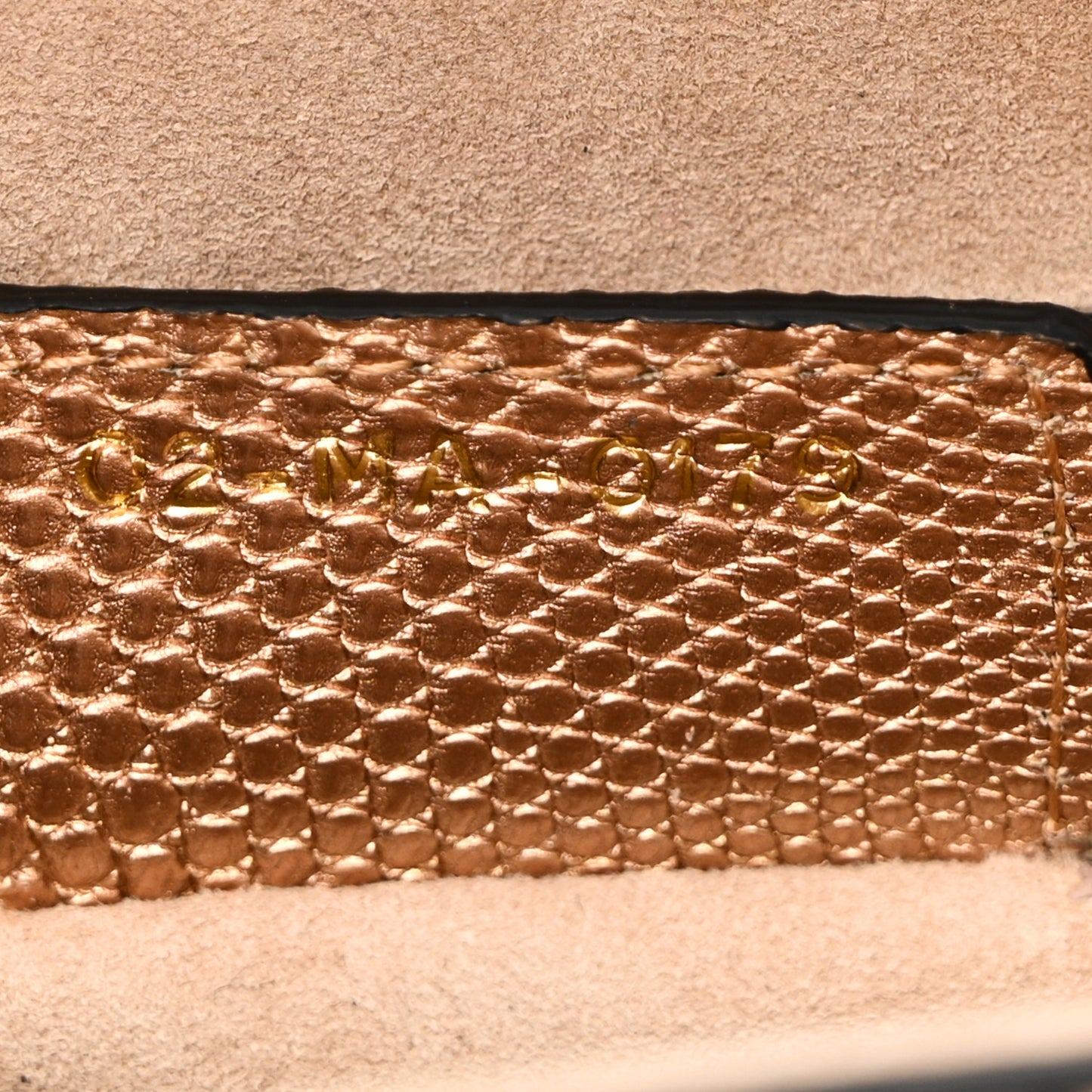 Metallic Lizard Saddle Bag Gold
