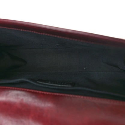 Chanel Calfskin Quilted Double Stitched Medium Boy Flap Burgundy 5 of 11