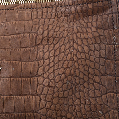 Givenchy Nubuck Crocodile Embossed Medium Pandora Brown 10 of 11