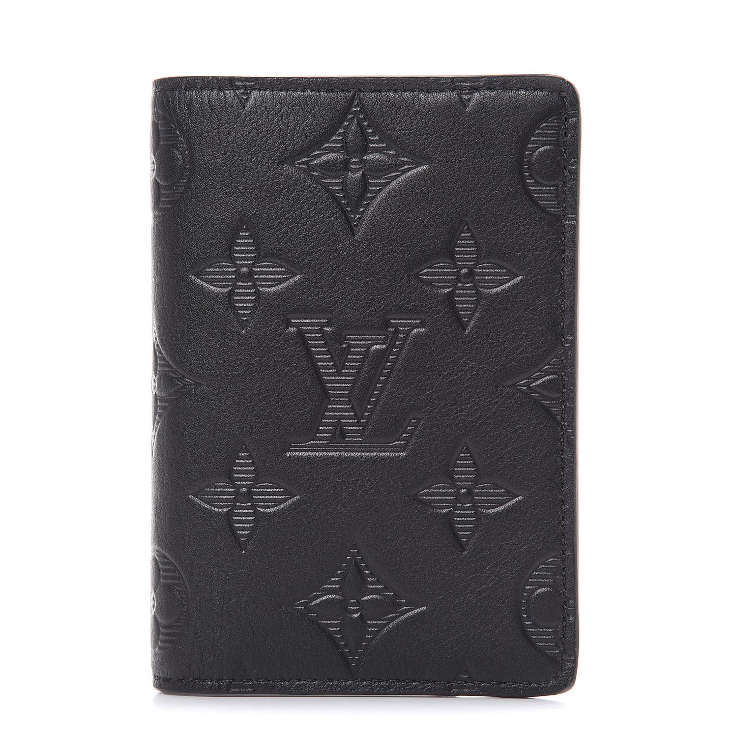Calfskin Monogram Shadow Pocket Organizer Black