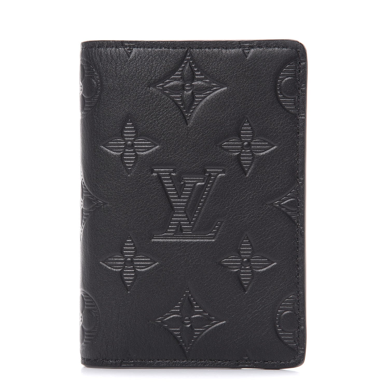 Louis Vuitton Calfskin Monogram Shadow Pocket Organizer Black 1 of 6