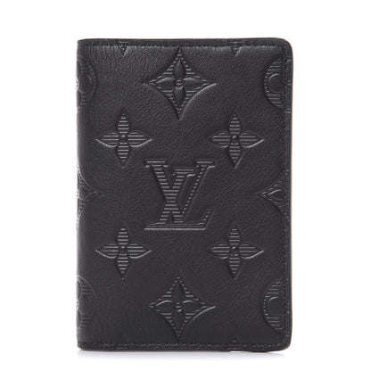 Louis Vuitton Calfskin Monogram Shadow Pocket Organizer Black 1 of 6