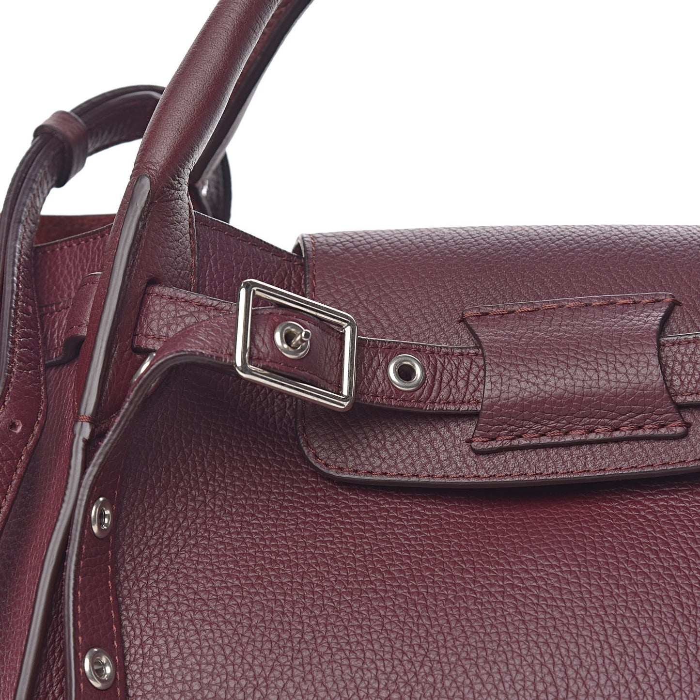 Supple Grained Calfskin Small Big Bag Wine