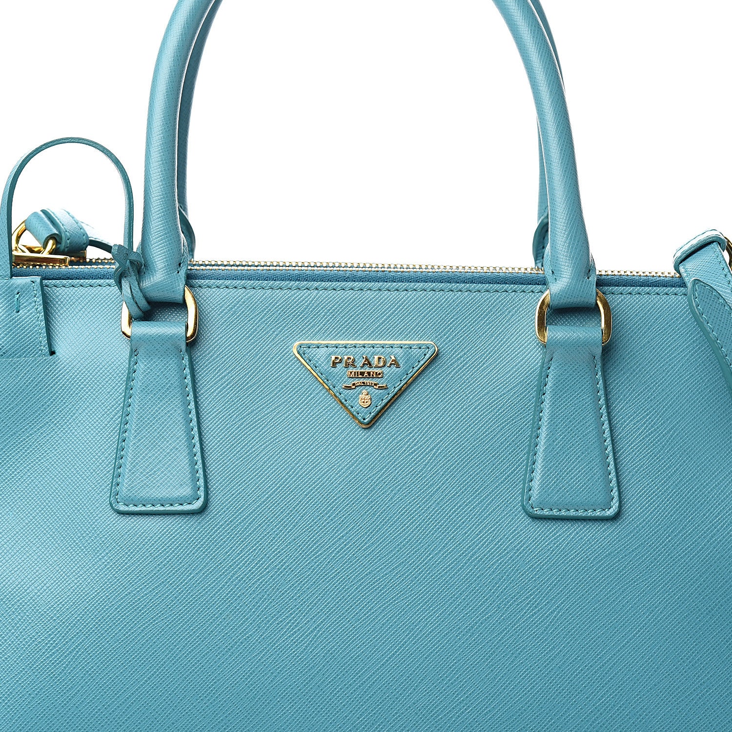 Prada Saffiano Medium Galleria Double Zip Tote Turchese 9 of 9